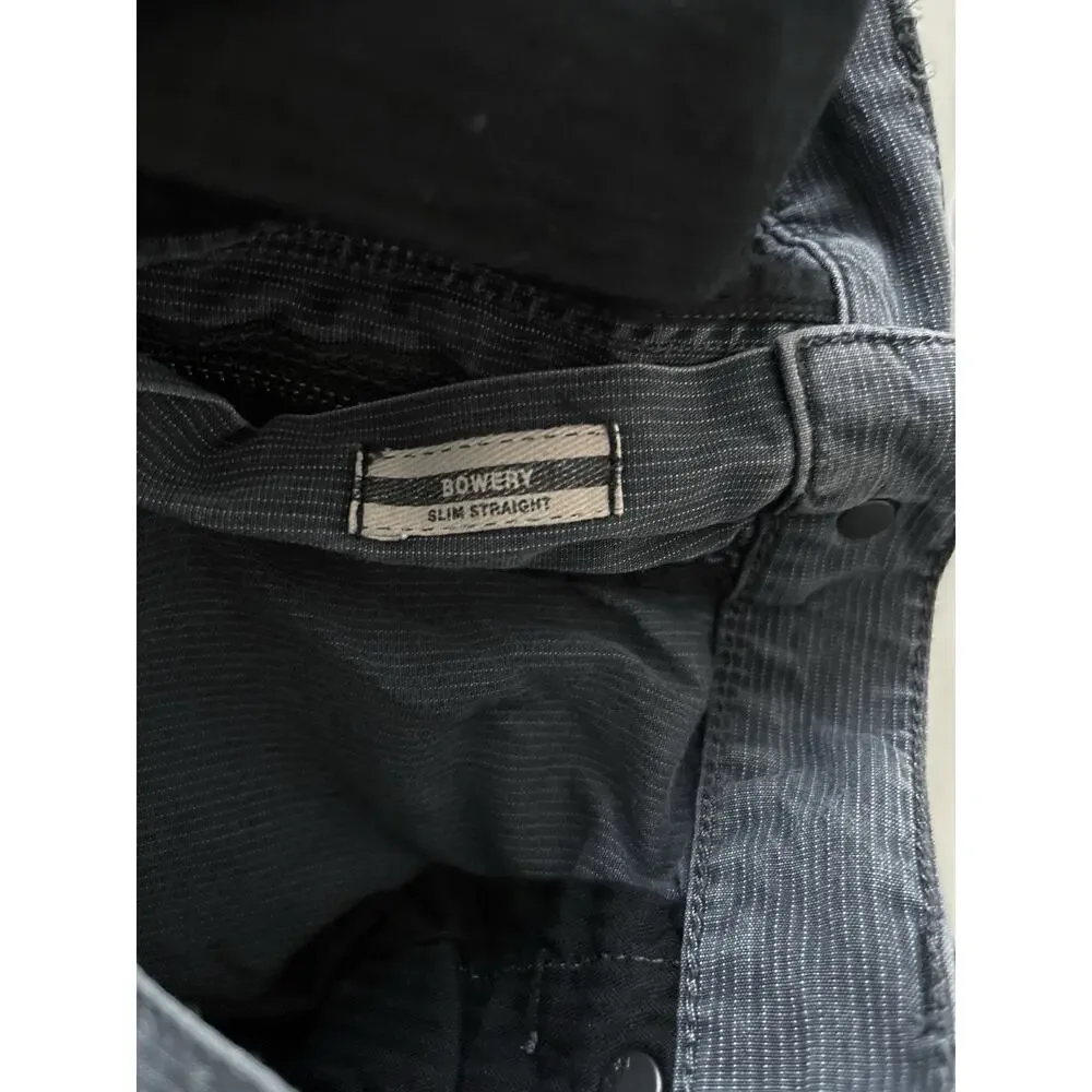 John Varvatos Bowery Slim Straight Lightweight Pants Men 36x33 Gray 5 Pockets